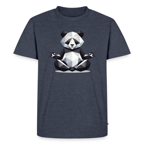 Panda Zen Géométrique : Harmonie Minimaliste sur T-shirt Premium bio Homme