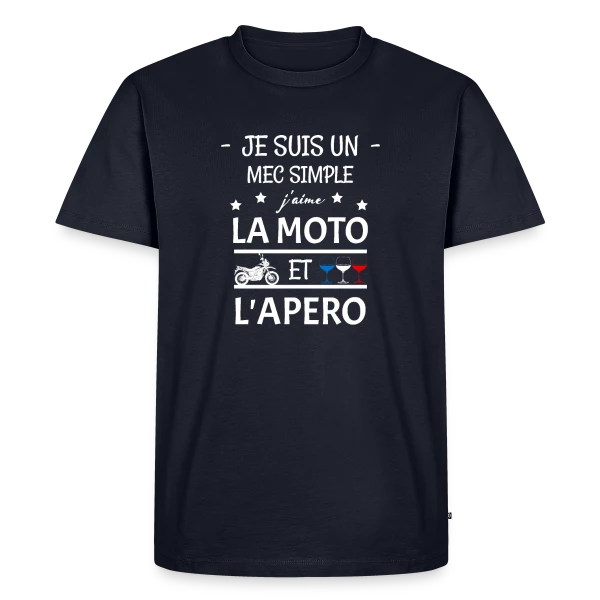 Moto & Apéro : L'Esprit Motard sur T-shirt Premium bio Homme