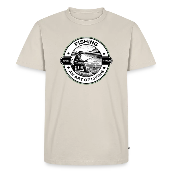 La Pêche : Un Art de Vivre Élégant sur T-shirt Premium bio Homme