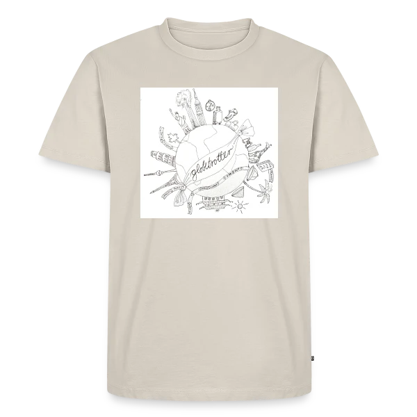 Globe Voyageur Dessin sur T-shirt Premium bio Homme