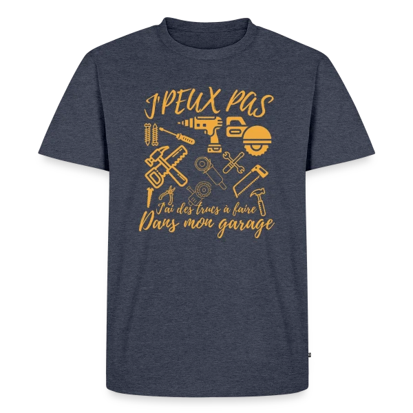 Maquette de T-shirt Premium bio Homme « 'J'Peux Pas J'Ai Bricolage' - Humour Papa Bricoleur » à personnaliser