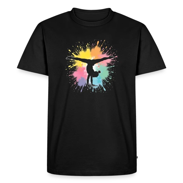 Maquette de T-shirt Premium bio Homme « Gymnastique & Turnerine - Passion Sportive » à personnaliser