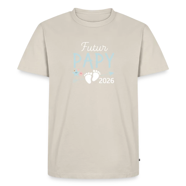 Annonce Grossesse "Futur Papy 2026" - Bientôt Grand-Père sur T-shirt Premium bio Homme