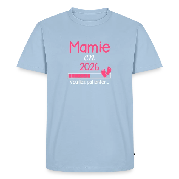 Mamie en 2026 : Annonce de Grossesse Humour sur T-shirt Premium bio Homme