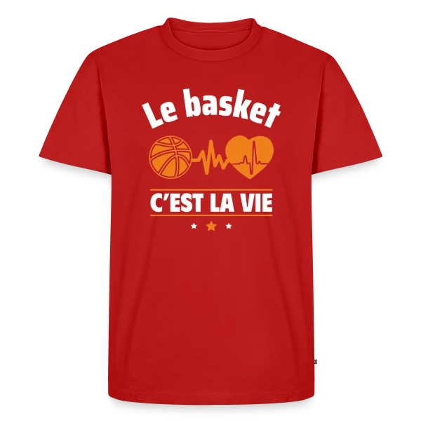 Le Basket, C'est la Vie ! sur T-shirt Premium bio Homme