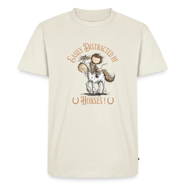 Cheval Cavalier Rigolo sur T-shirt Premium bio Homme