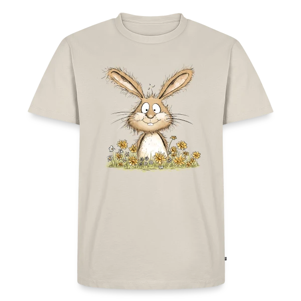 Lapin Rigolo des Fleurs sur T-shirt Premium bio Homme
