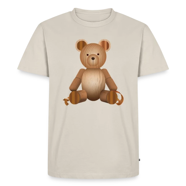 Ours Mignon en Bois - Style Nature & Chaleureux sur T-shirt Premium bio Homme