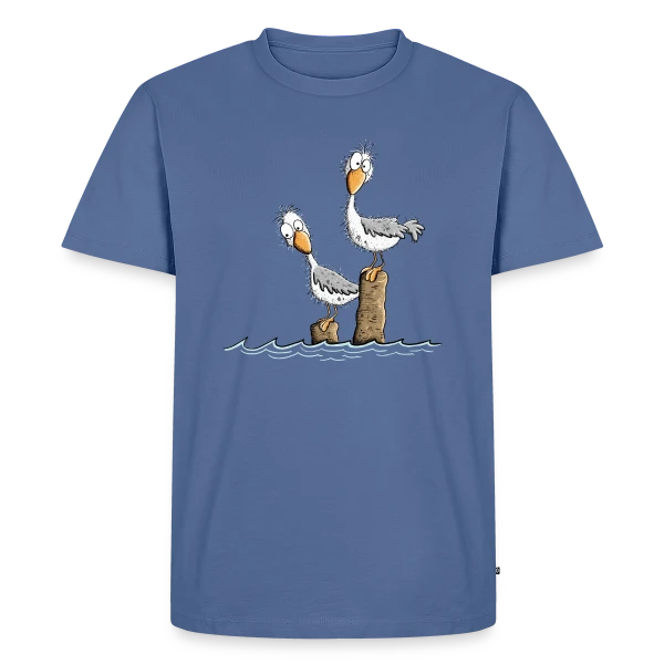 Mouettes drôles et mer du Nord sur T-shirt Premium bio Homme