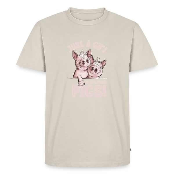 Fille et Cochons Adorables sur T-shirt Premium bio Homme