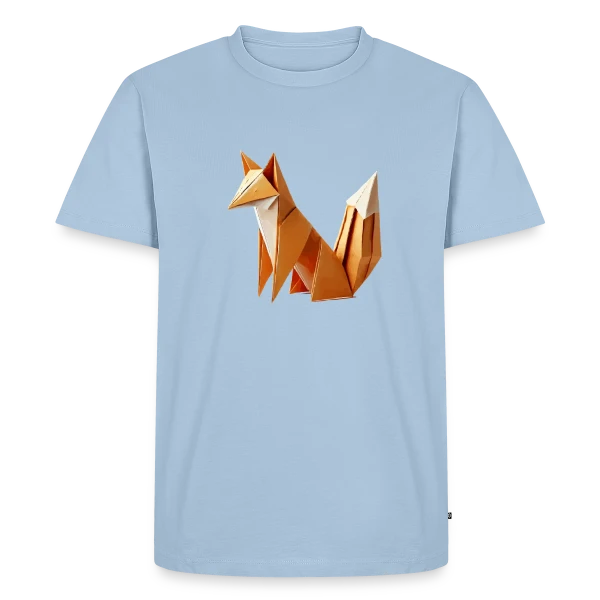 Renard Origami Géométrique sur T-shirt Premium bio Homme