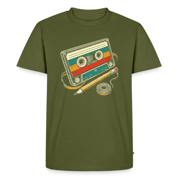 Cassette Rétro Crayon sur T-shirt Premium bio Homme