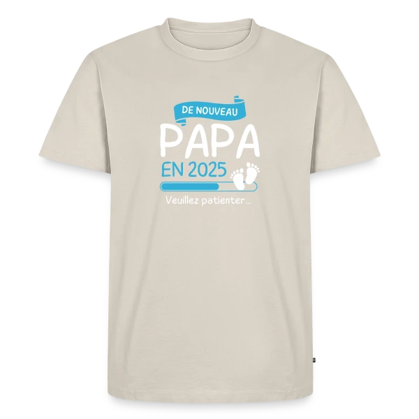 'De Nouveau Papa en 2025' ? Annonce de Grossesse Originale sur T-shirt Premium bio Homme