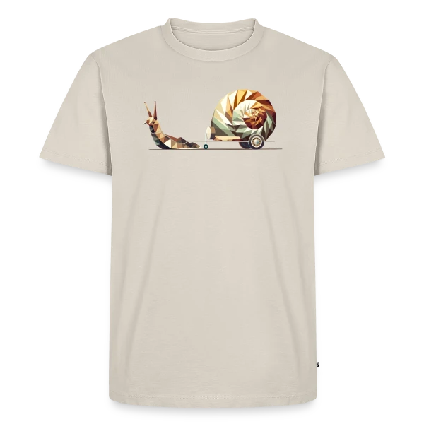 Slow Travel "L'Escargot Caravane" : Zen et Humoristique sur T-shirt Premium bio Homme