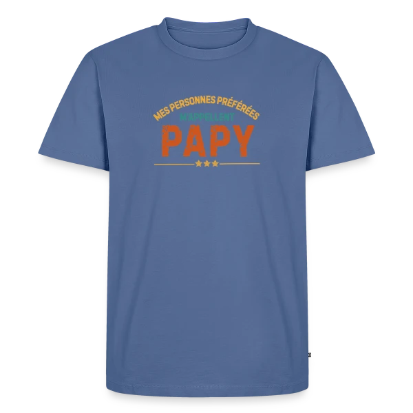 Maquette de T-shirt Premium bio Homme « Mes Personnes Préférées M'Appellent Papy - T-shirt Personnalisé » à personnaliser