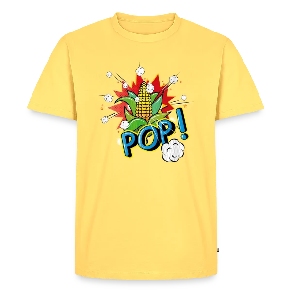 Maïs Pop Art Pétillant & Popcorn Volant sur T-shirt Premium bio Homme