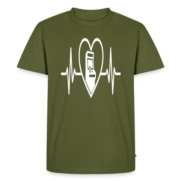 Cœur Arcade : Passion Bornes de Jeux sur T-shirt Premium bio Homme