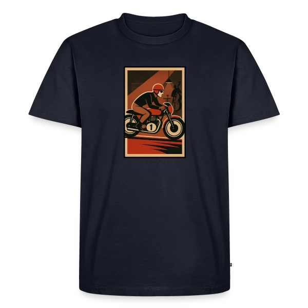 Pilote Moto Rétro Jazz sur T-shirt Premium bio Homme