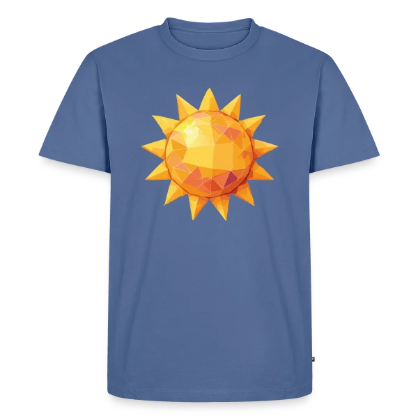 Maquette de T-shirt Premium bio Homme « Soleil Radieux » à personnaliser