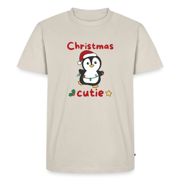 Pingouin Mignon Lumières Noël sur T-shirt Premium bio Homme