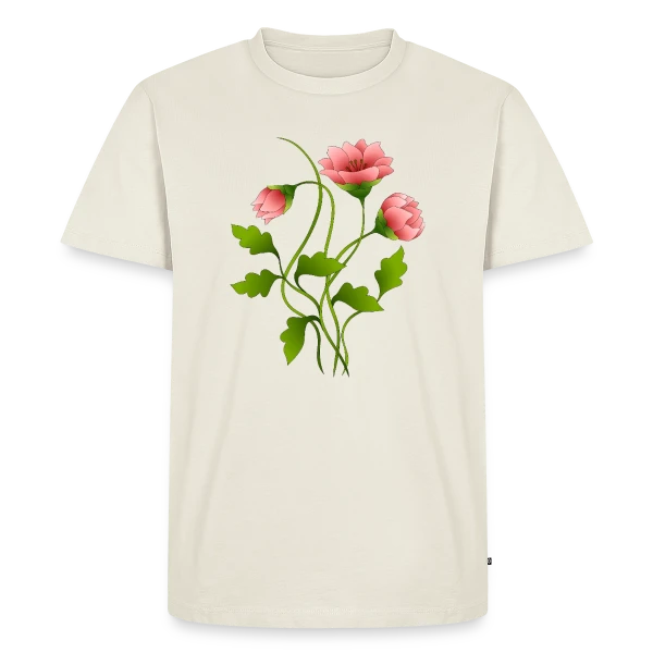 Maquette de T-shirt Premium bio Homme « Design Numérique 2141 » à personnaliser