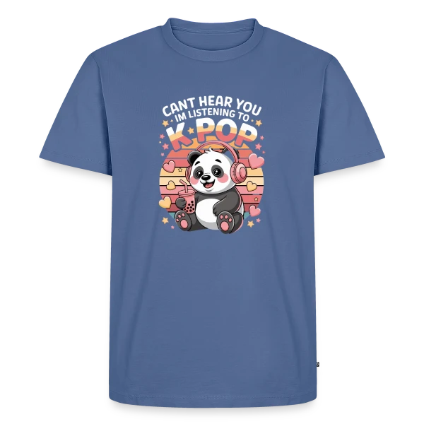 Maquette de T-shirt Premium bio Homme « Panda K-Pop – Idole Mignonne » à personnaliser