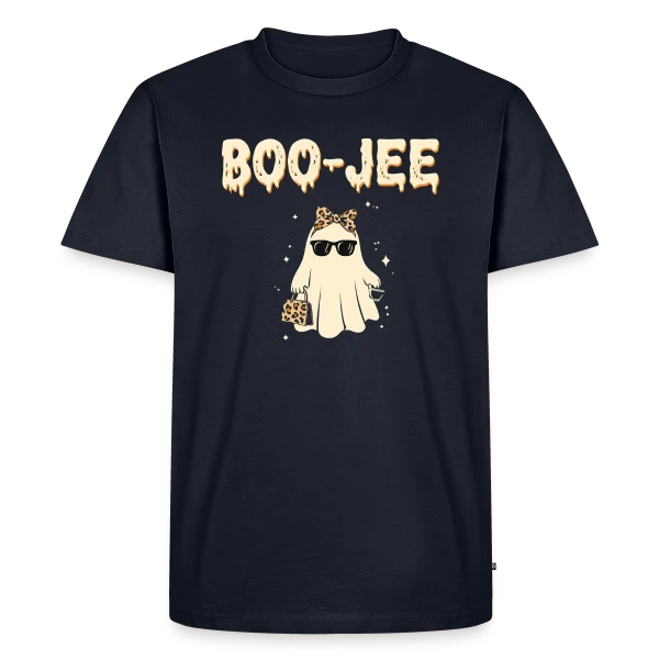 Maquette de T-shirt Premium bio Homme « Espion 007 - Agent Secret Élégant » à personnaliser