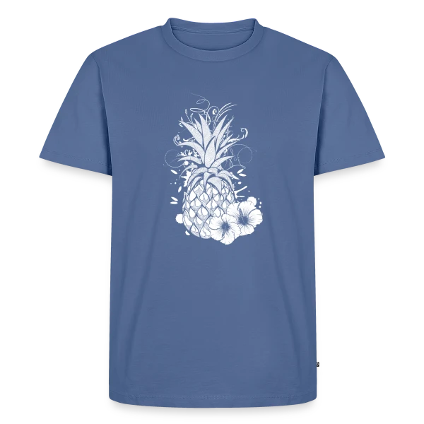 Ananas Tropical Blanc Stylisé sur T-shirt Premium bio Homme