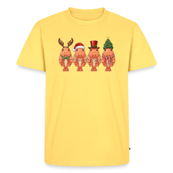 Maquette de T-shirt Premium bio Homme « Motif Vibrations Abstraites » à personnaliser