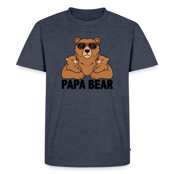 'Papa Bear' - Force et Tendresse Familiale sur T-shirt Premium bio Homme