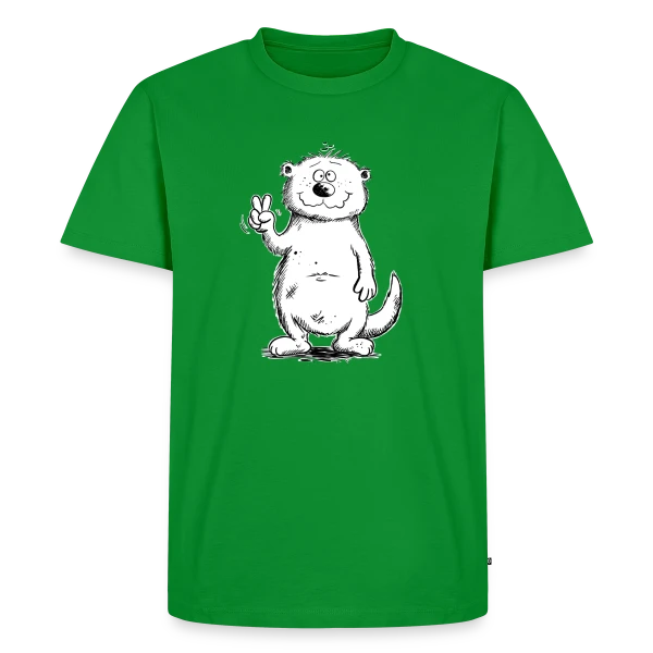 Maquette de T-shirt Premium bio Homme « Loutre Zen » à personnaliser