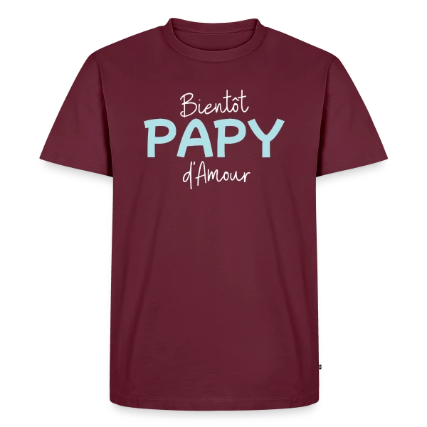Bientôt Papy d'Amour : Annonce Originale sur T-shirt Premium bio Homme