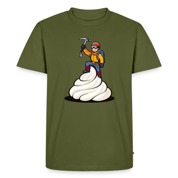 Maquette de T-shirt Premium bio Homme « L'Alpiniste: Conquête des Sommets » à personnaliser