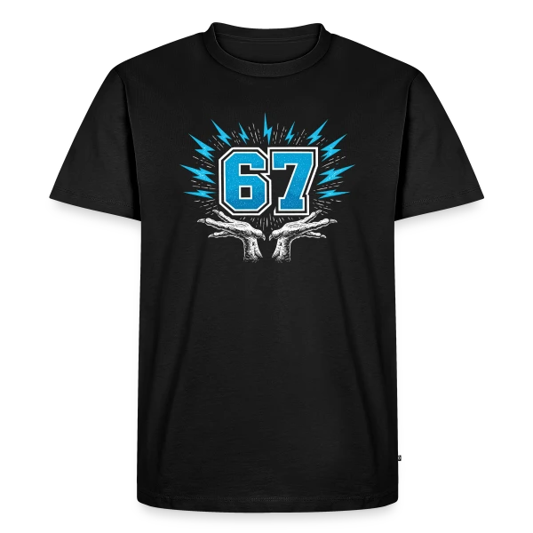 Maquette de T-shirt Premium bio Homme « Connexion Numérique » à personnaliser
