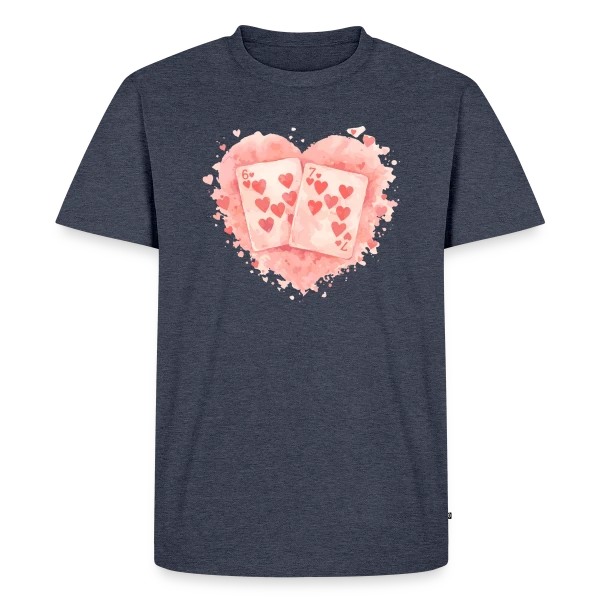 Maquette de T-shirt Premium bio Homme « Énergie Dynamique » à personnaliser