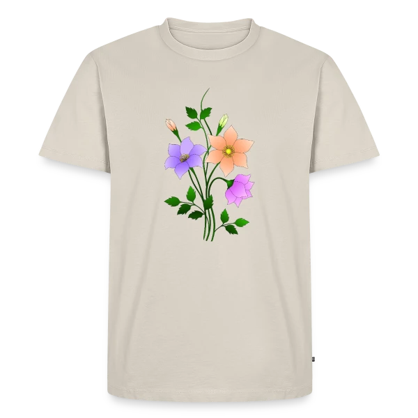 Maquette de T-shirt Premium bio Homme « Signature Numérique 3738 » à personnaliser