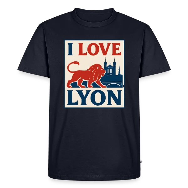 Fierté Lyonnaise Lion Vintage sur T-shirt Premium bio Homme