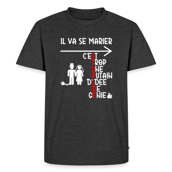 Maquette de T-shirt Premium bio Homme « Le Numéro Huit » à personnaliser