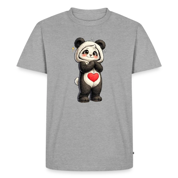 Maquette de T-shirt Premium bio Homme « Panda en Combinaison Stylée » à personnaliser