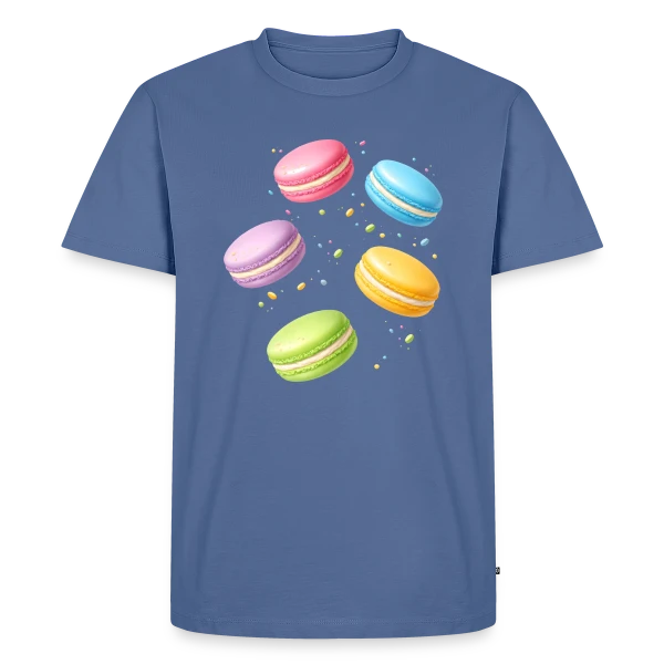 Macarons Colorés - Douceur Gourmande sur T-shirt Premium bio Homme
