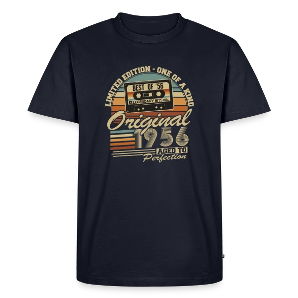 Cassette Rétro 1956 Légendaire sur T-shirt Premium bio Homme