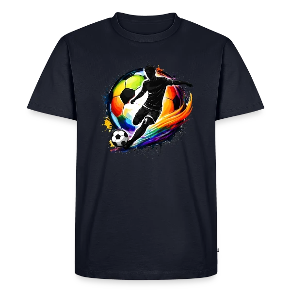 Ballon de Football Design 5 sur T-shirt Premium bio Homme