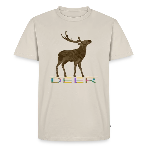 Maquette de T-shirt Premium bio Homme « L'Énigme du 4442 » à personnaliser