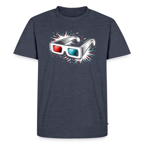 Lunettes 3D Rétro sur T-shirt Premium bio Homme