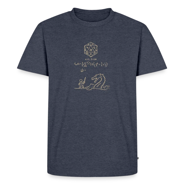Maquette de T-shirt Premium bio Homme « S-20_2 - Design Minimaliste Geek » à personnaliser