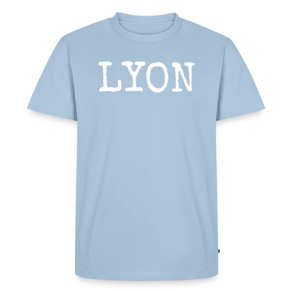 Maquette de T-shirt Premium bio Homme « Chiffre Huit Élégant » à personnaliser