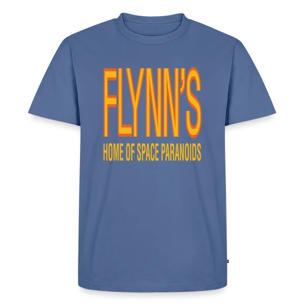 Maquette de T-shirt Premium bio Homme « Flynn's Space Paranoids : Hommage Rétro-Gaming » à personnaliser