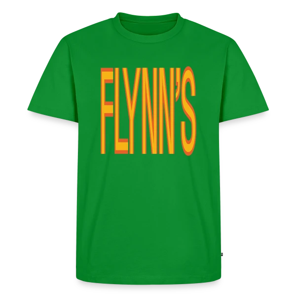 Maquette de T-shirt Premium bio Homme « Flynns Arcade - Hommage au Rétro-Gaming » à personnaliser