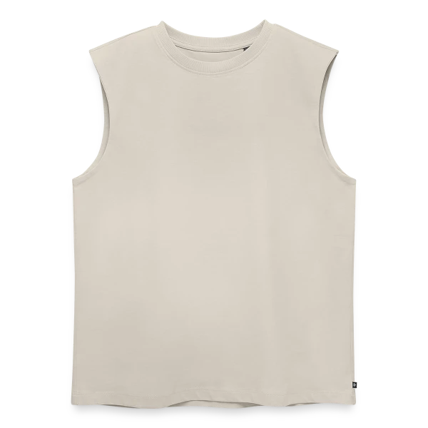 Maquette de T-shirt sans manches femme en coton biologique Regular à personnaliser