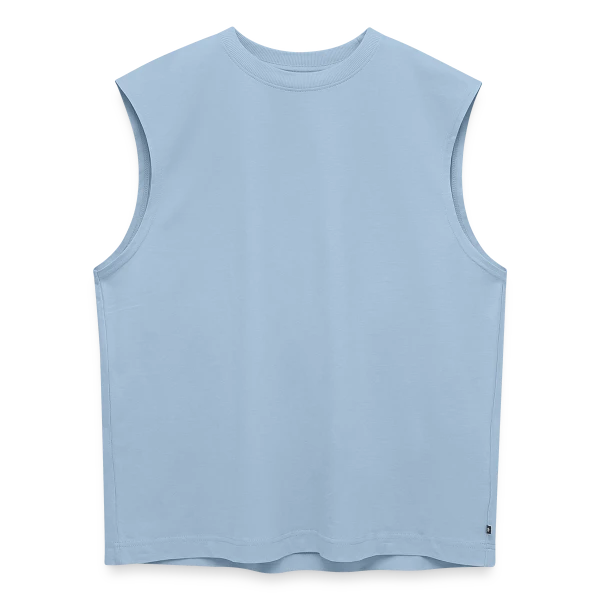 Maquette de T-shirt sans manches homme en coton biologique Relaxed à personnaliser
